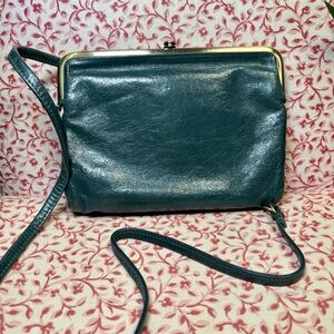 HOBO Leather Lauren Crossbody Bag in Sage Leaf Green *Needs Repair*